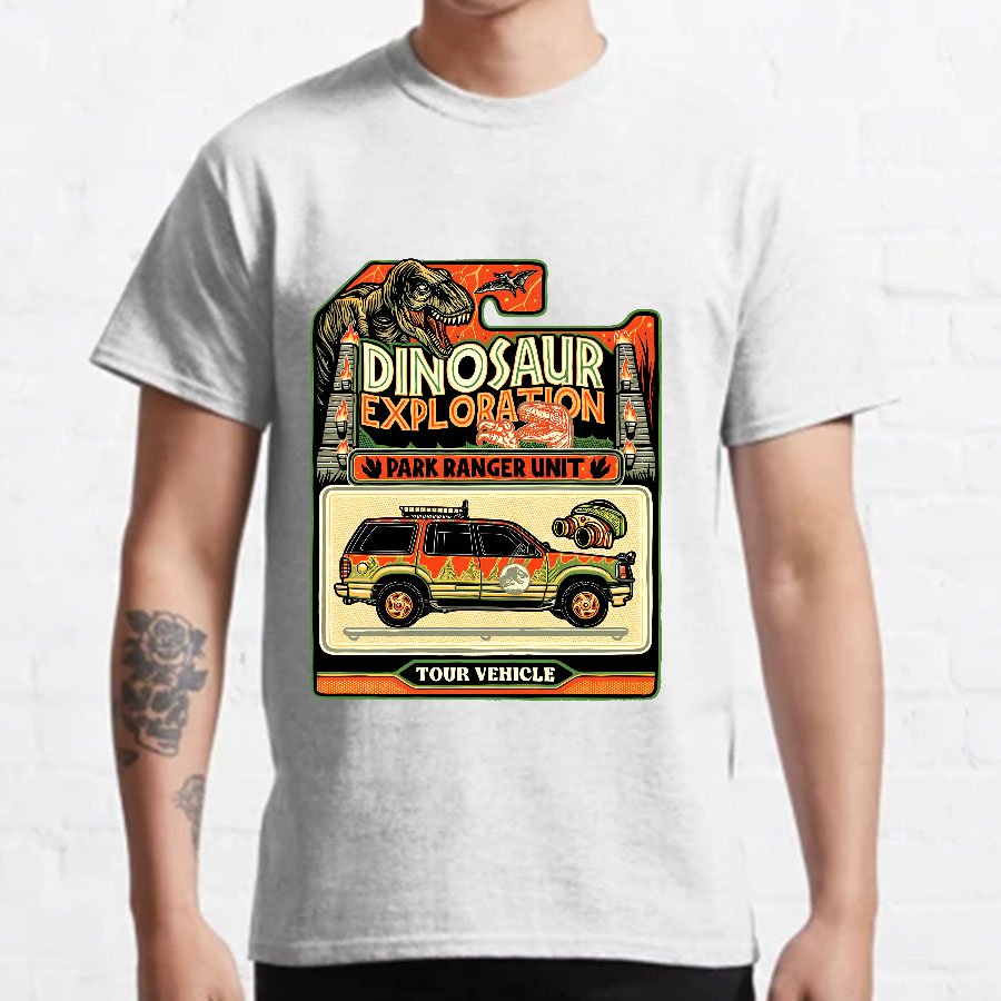 Dinosaur Exploration Vehicle Geeky T-Shirt