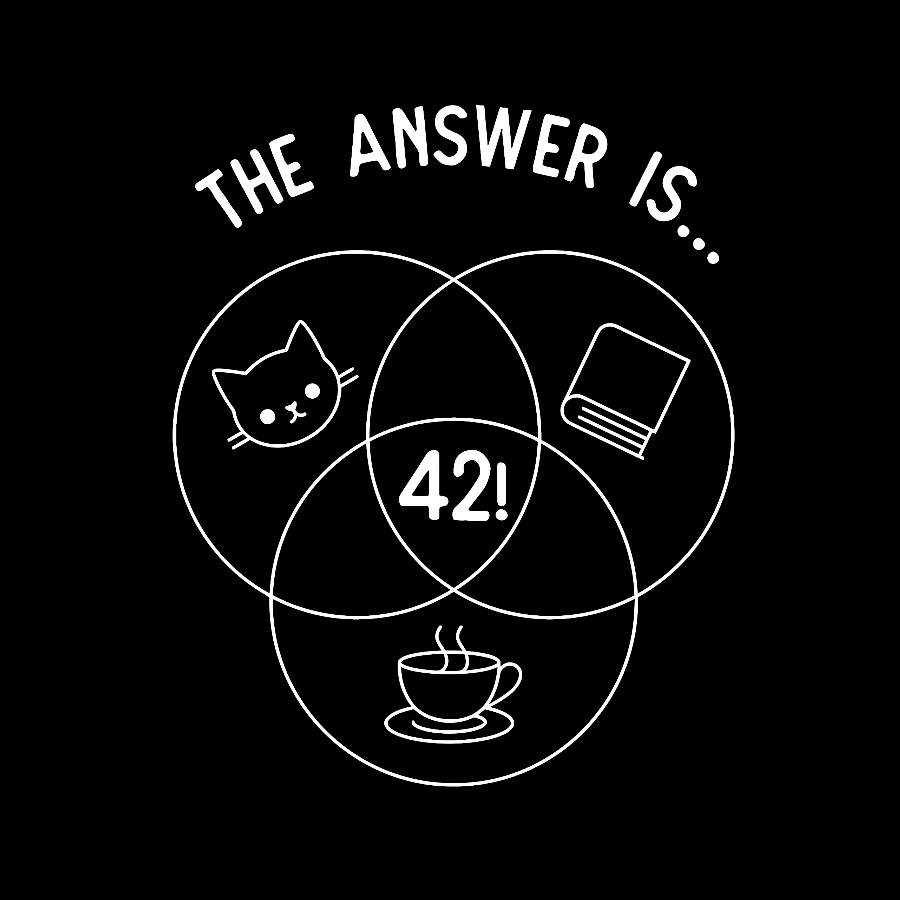 42 Cats Geek T-Shirt