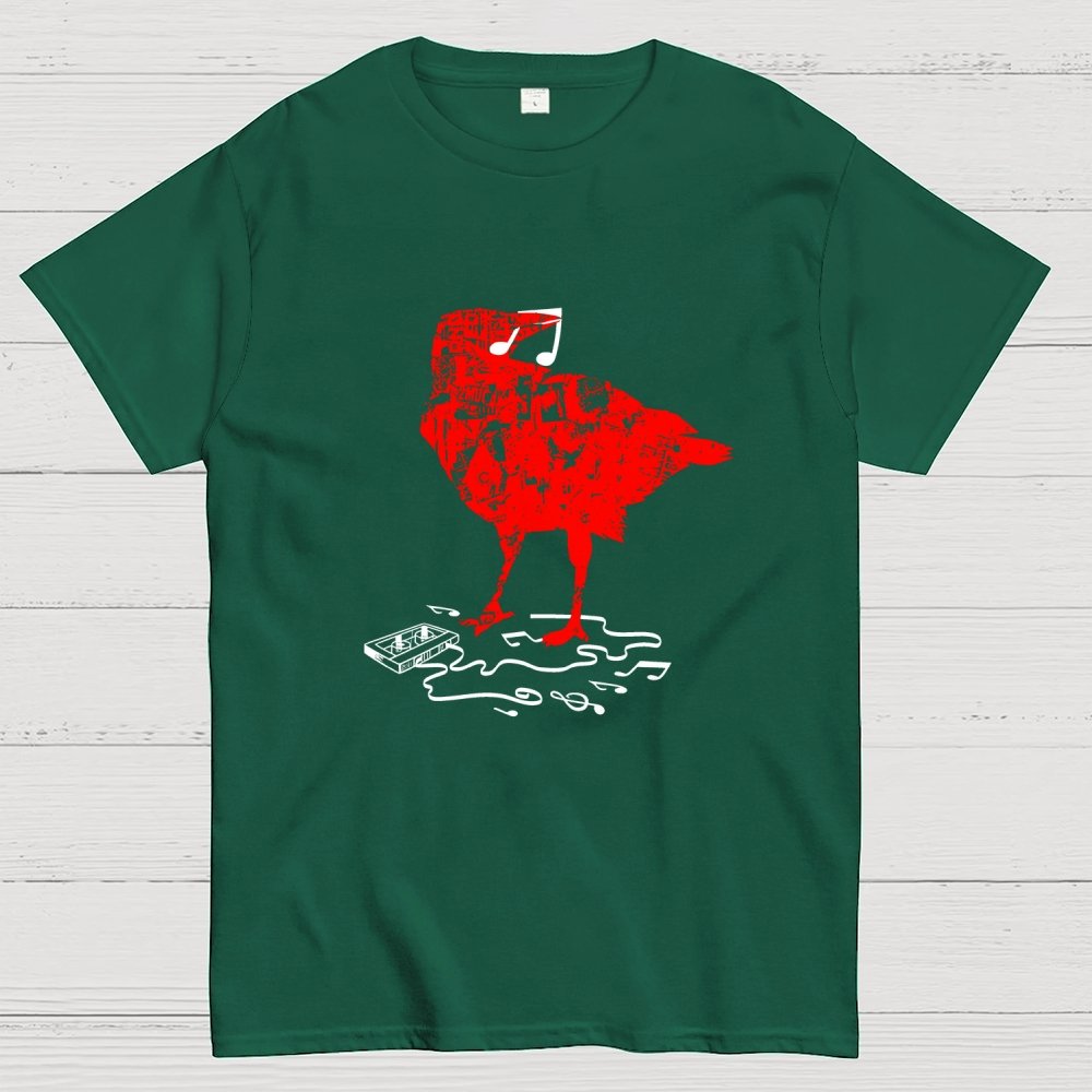 Crow Broken Cassete Tape Geek T-Shirt