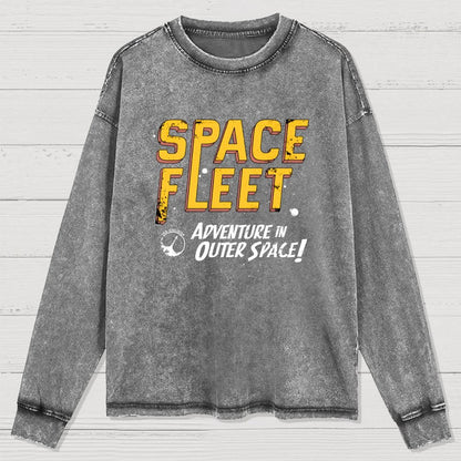 Space Fleet Washed Long Sleeve Tee