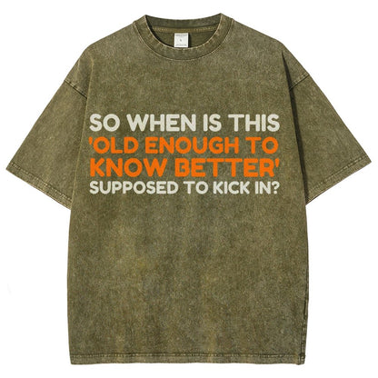 Old Enough To Know Better Vintage Distressed T-shirt