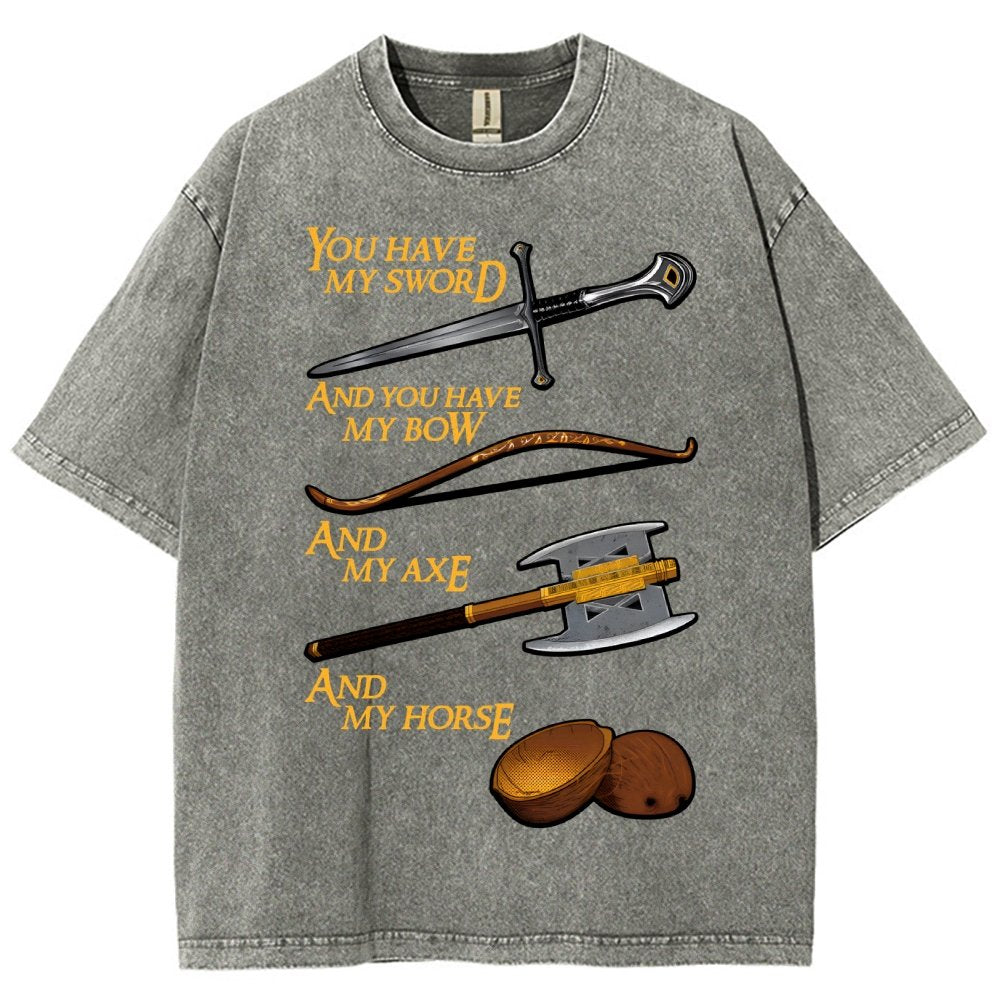 Holy Ring-You Have My Blade And You Have My Arrow And My Hammer And My Steed. Vintage Distressed T-shirt