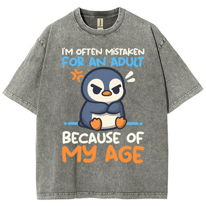 Penguin Often Mistaken For An Adult Vintage Distressed T-shirt