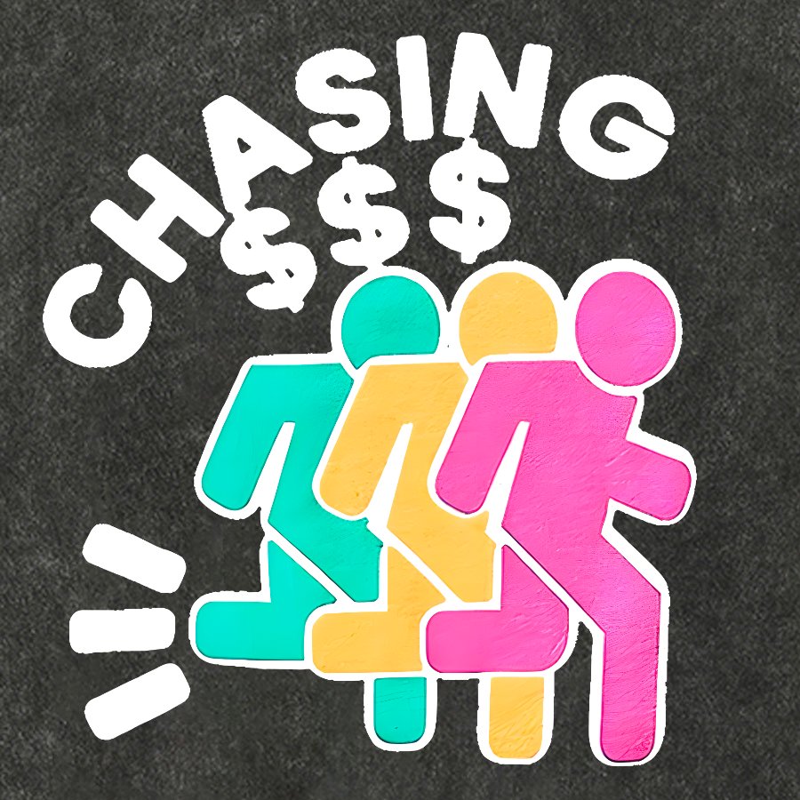 Chasing Money Sarcasm Vintage Distressed T-shirt