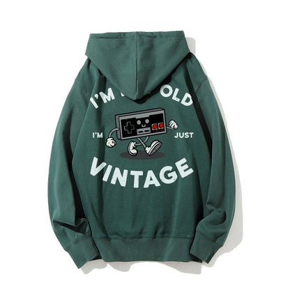 I'm Not Old Printed Back Unisex Cotton Hoodie