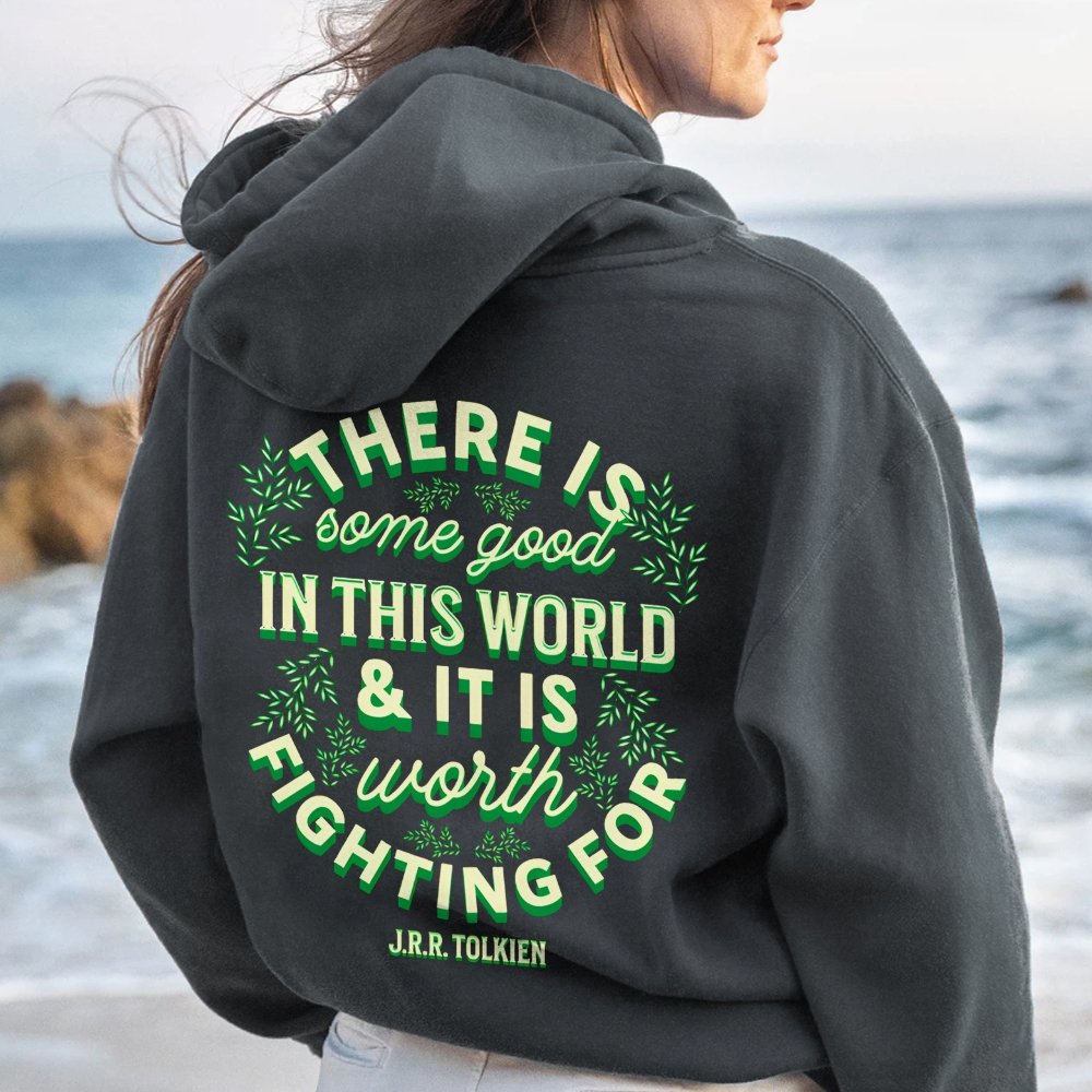 There is Some Good in This World Printed Back Unisex Cotton Hoodie