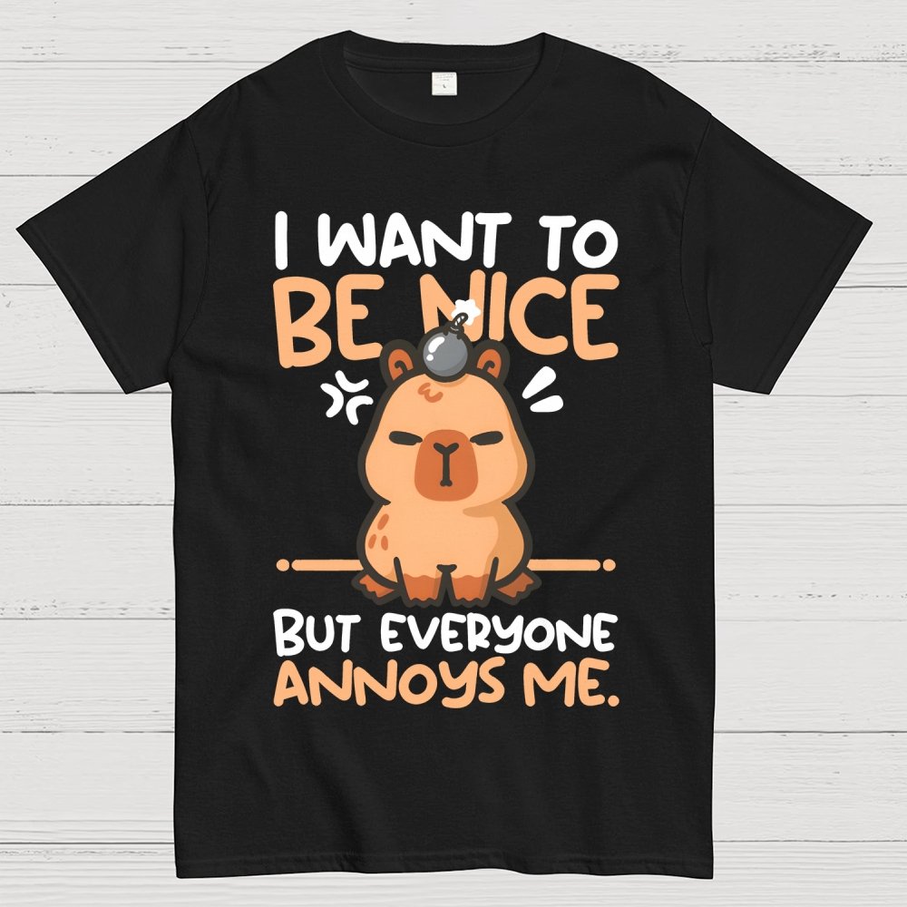 Capy wants to be nice Unisex Geek T-Shirt
