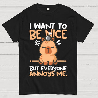 Capy wants to be nice Unisex Geek T-Shirt
