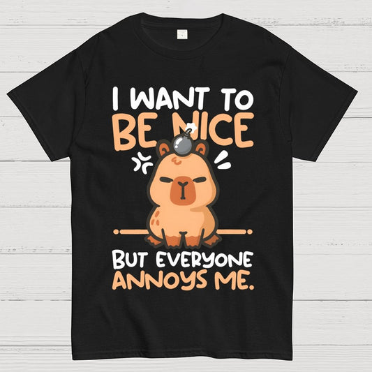 Capy wants to be nice Unisex Geek T-Shirt