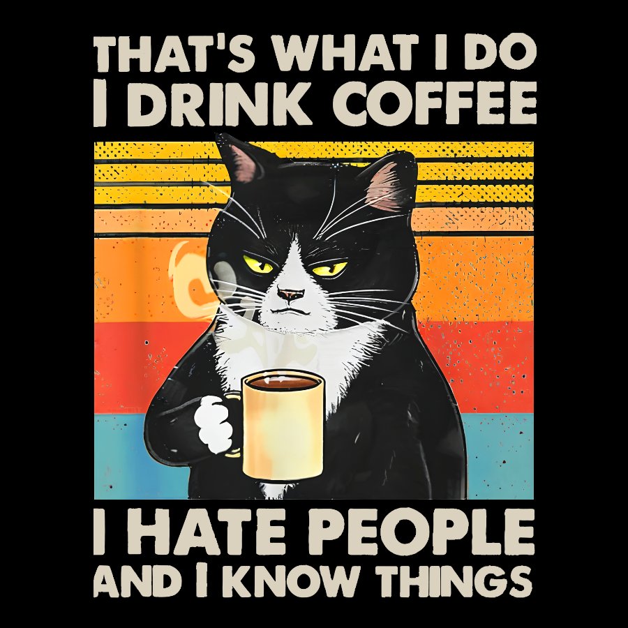 That's What I Do I Drink Coffee I Hate People And I Know Things Funny T-Shirt