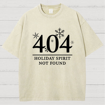 404 Holiday Spirit Not Found Vintage Distressed T-shirt