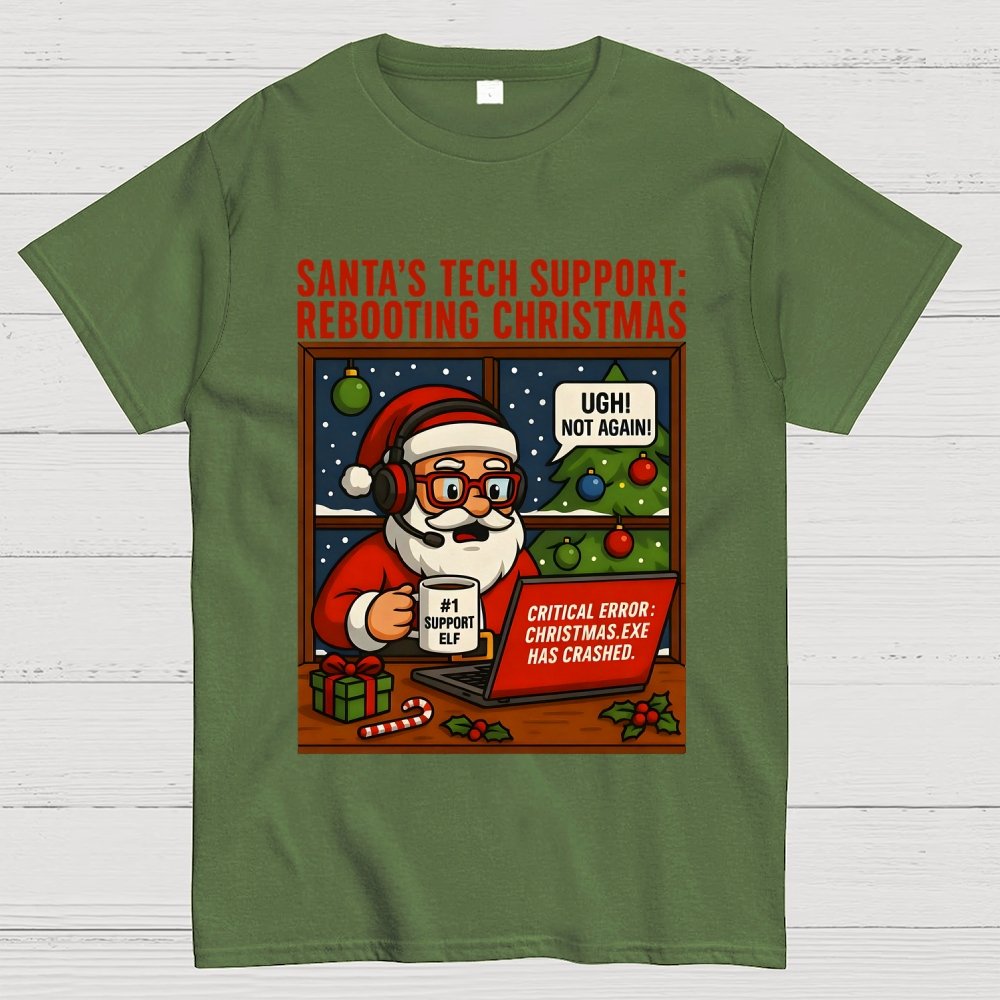 Santa's Tech Support  Geek T-Shirt