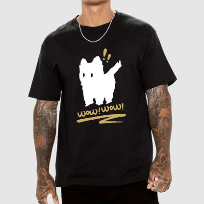 Frightened Black Cat Shadow Geek T-Shirt