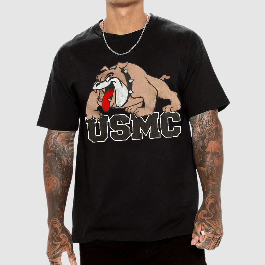 Bulldog USMC Geek T-Shirt