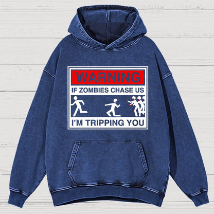 If Zombies Chase Us Vintage Distressed Hoodie
