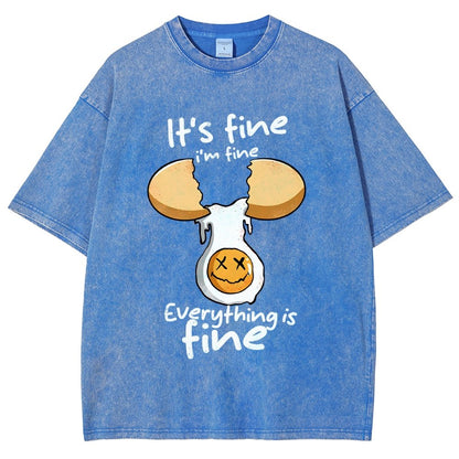 Everything is fine Vintage Distressed T-shirt