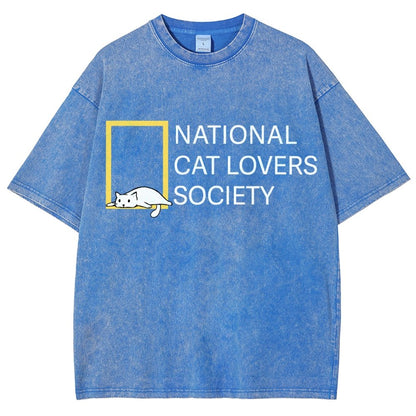 National Cat Lovers Society Vintage Distressed T-shirt