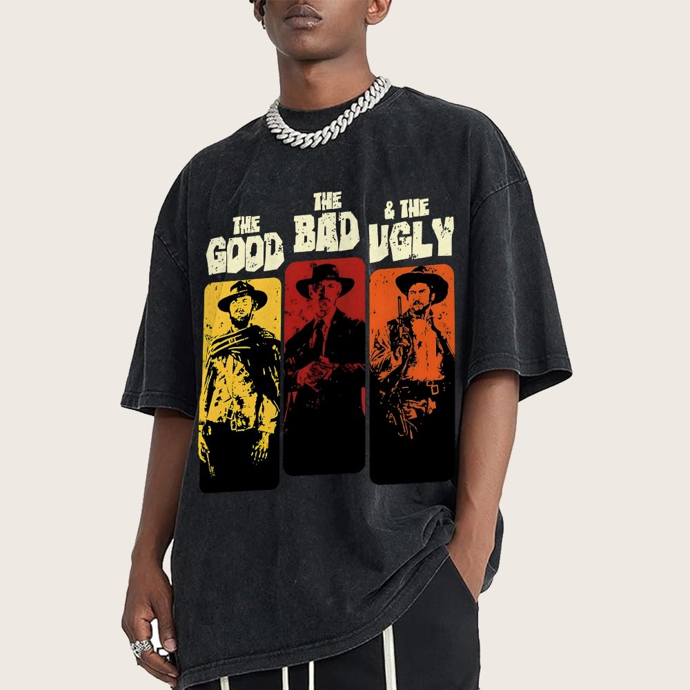 The Good The Bad The Ugly  Vintage Distressed T-shirt