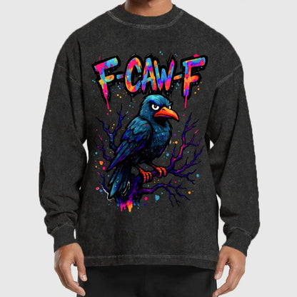 F-Caw-F Raven Washed Long Sleeve Tee