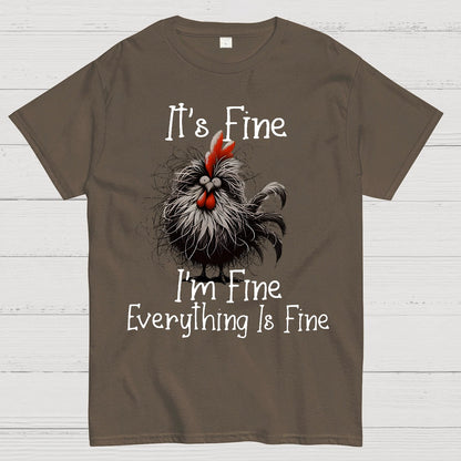 It's Fine，Funny Chick Geek T-Shirt