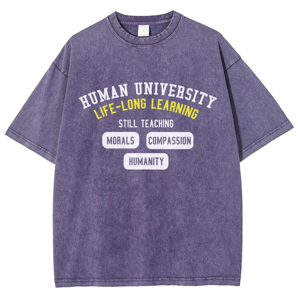 Human University Vintage Distressed T-shirt