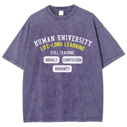 Human University Vintage Distressed T-shirt
