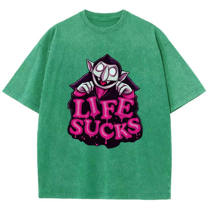 Life Sucks  Vintage Distressed T-shirt