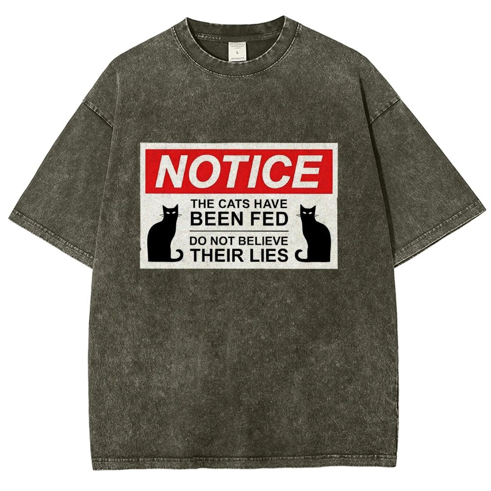 Cats Have Been Fed Vintage Distressed T-shirt