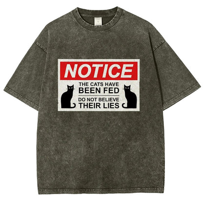 Cats Have Been Fed Vintage Distressed T-shirt