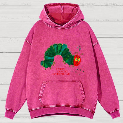 A Very Hangry Caterpillar Vintage Distressed Hoodie