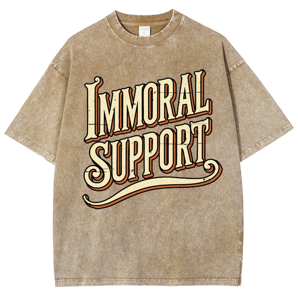 Immoral Support Friend Vintage Distressed T-shirt