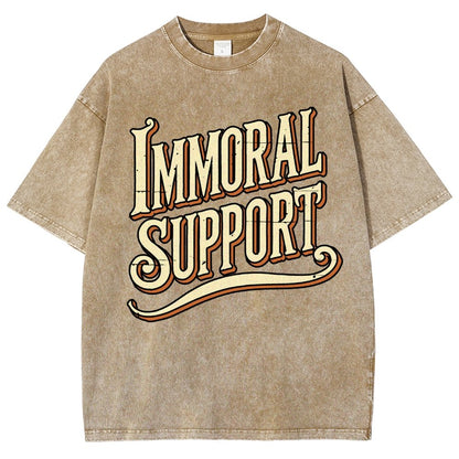 Immoral Support Friend Vintage Distressed T-shirt
