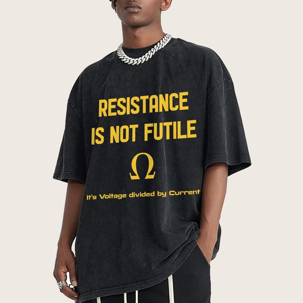 Resistance Is Futile Vintage Distressed T-shirt