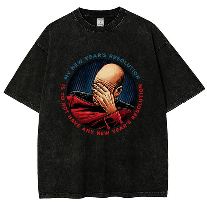 No New Year’s Resolution Vintage Distressed T-shirt