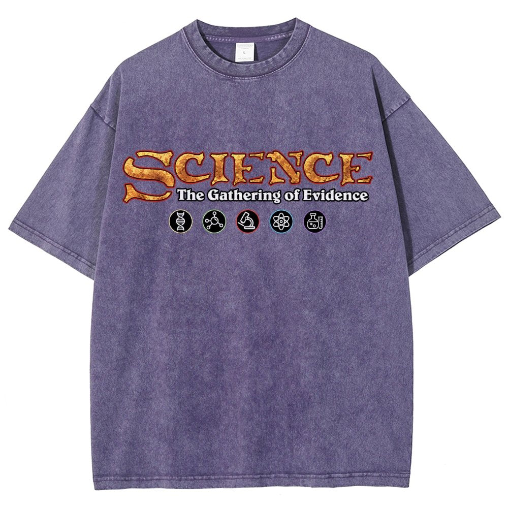 Science The Gathering of Evidence Vintage Distressed T-shirt