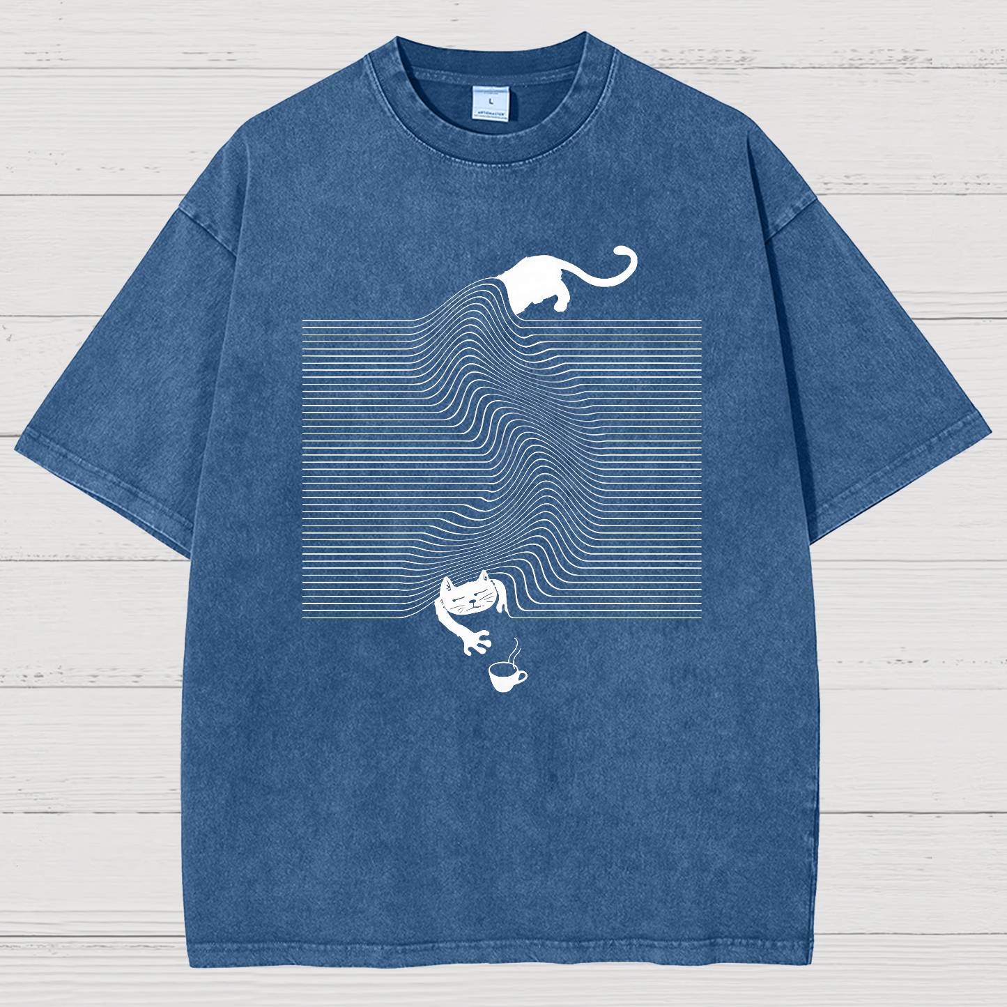 Funny Cat Vintage Distressed T-shirt