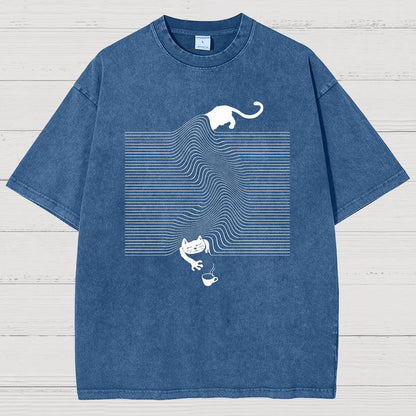 Funny Cat Vintage Distressed T-shirt