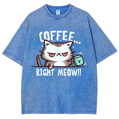 CATffeine Vintage Distressed T-shirt