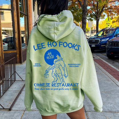 Lee Ho Fooks Chinese Restaurant Printed Back Unisex Cotton Hoodie