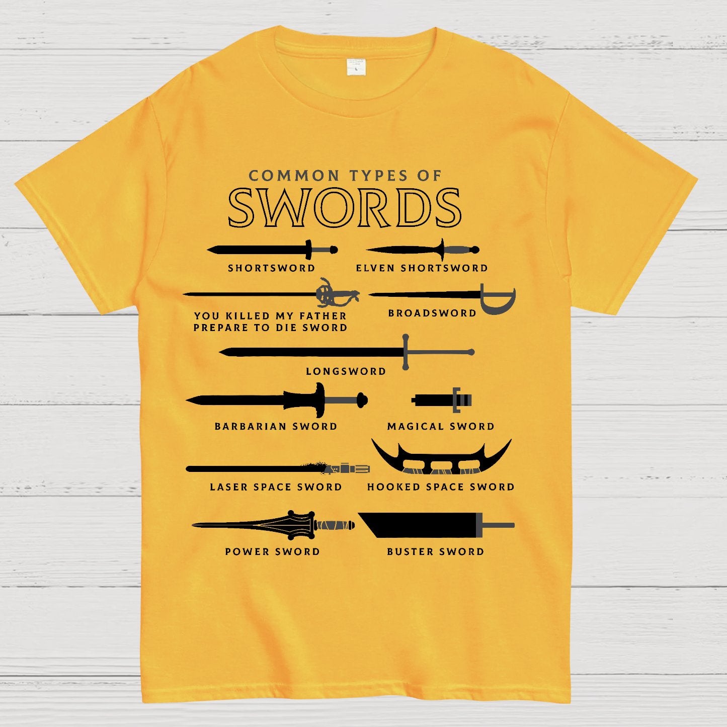 Common Types Of Swords Geek T-Shirt
