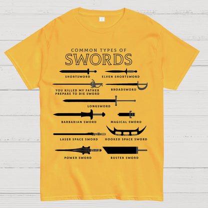 Common Types Of Swords Geek T-Shirt