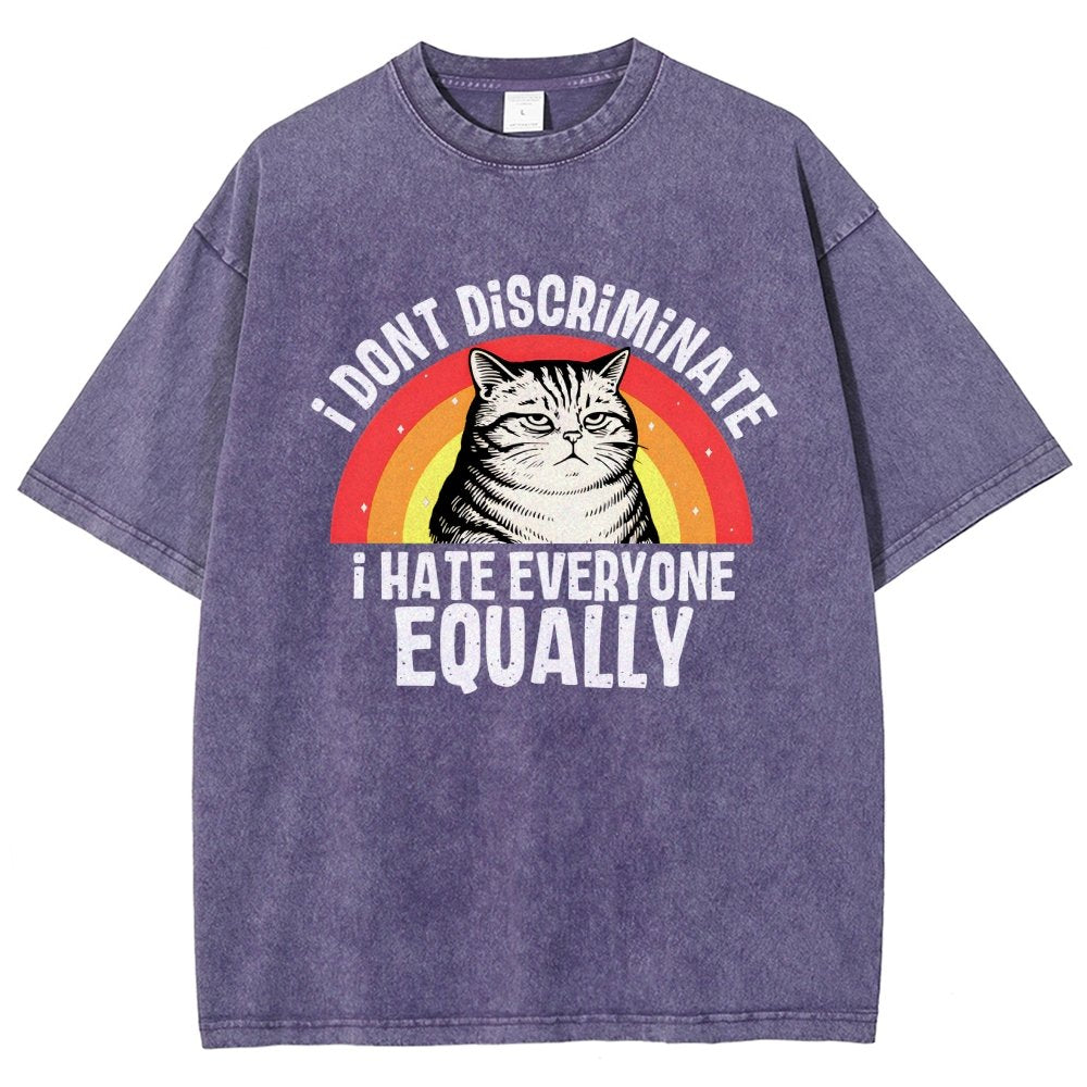 I Hate Everyone Equally Vintage Distressed T-shirt