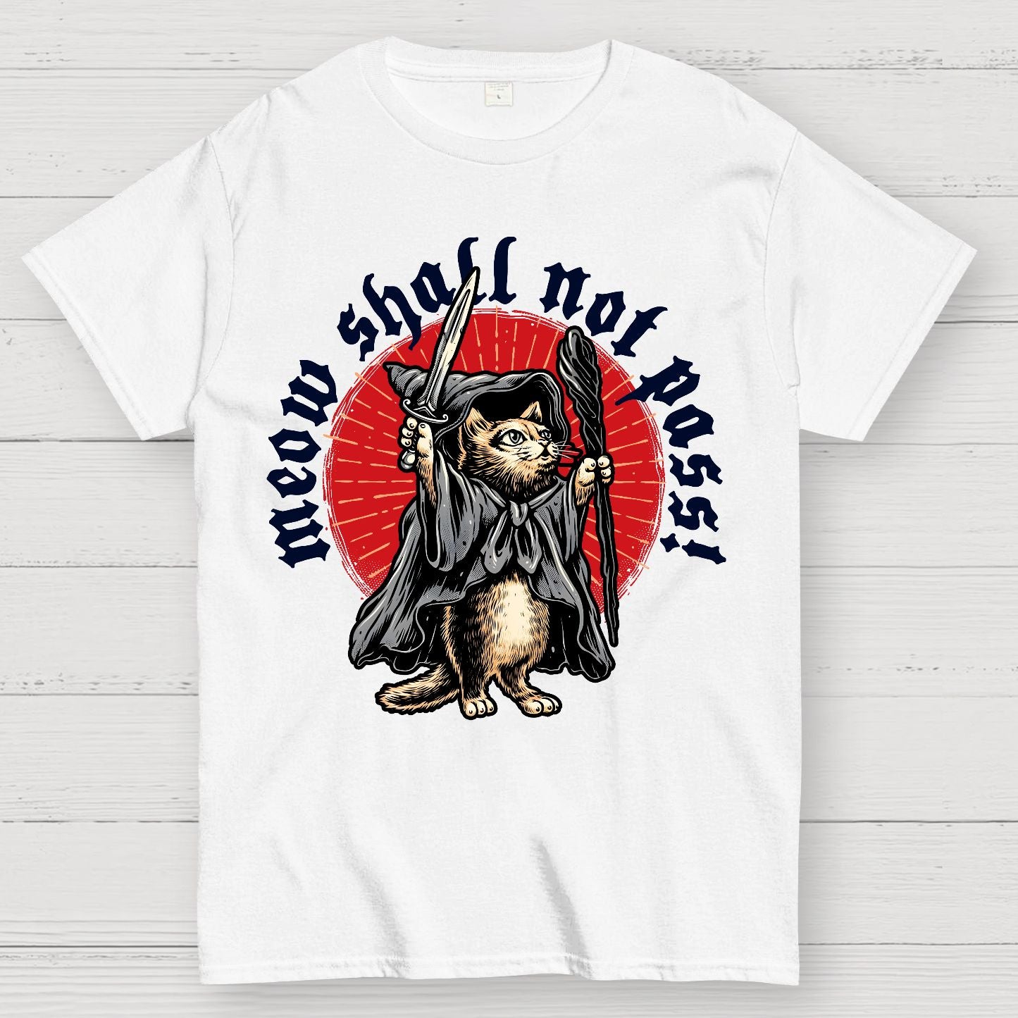 Meow Shall Not Pass Geek T-Shirt