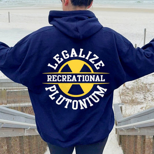 Legalize plutonium recreational Printed Back Unisex Cotton Hoodie
