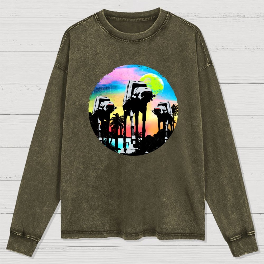 Retro Walker Adventure Washed Long Sleeve Tee
