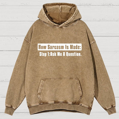 Step 2 Sarcasm Vintage Distressed Hoodie