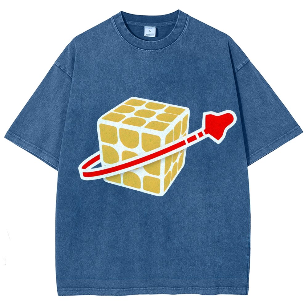 Cubeman Vintage Distressed T-shirt