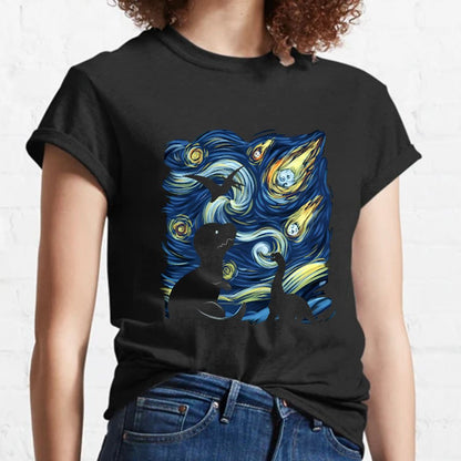 Dinosaurs in the starrynight Geeky T-Shirt