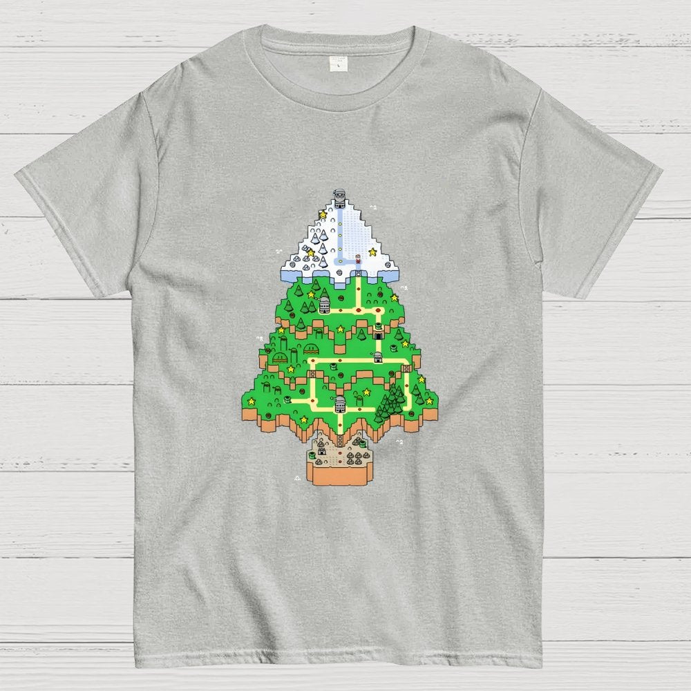 Christmas Tree Map Geek T-Shirt
