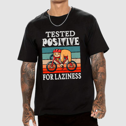 Tested Positive For Laziness Sloth On Bicycle By Sal71 Geeky T-Shirt